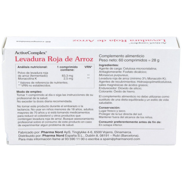 New Activecomplex Levadura Roja De Arroz 60Comp.