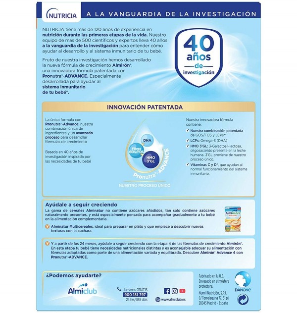 Almiron Advance + Pronutra 3 (1 Envase 1200 G)
