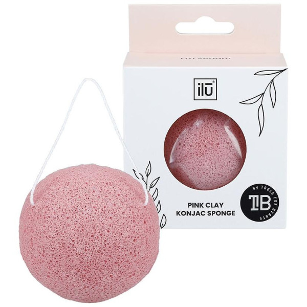 Ilū Konjac Sponge Pink Clay 1Ud