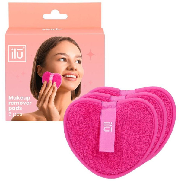 Discos Desmaquillantes Corazón Rosa 3 U