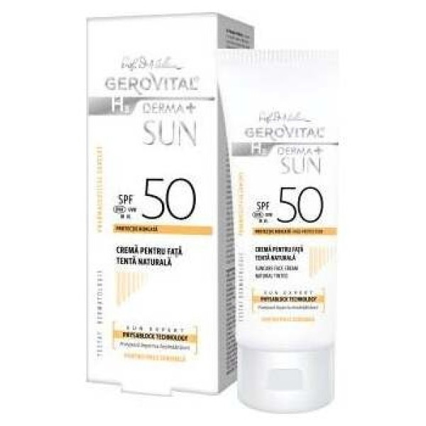 Gerovital Crema Solar Spf50 Tono Natural 50Ml.
