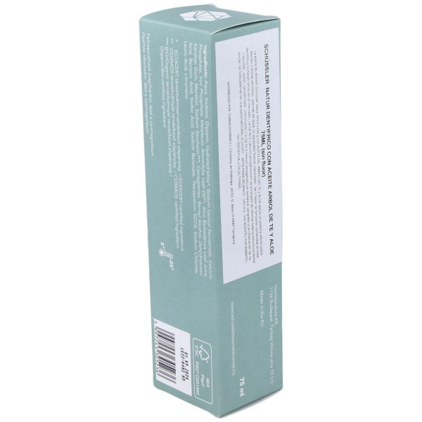 Schüssler Natur Dentífrico Con Aceite De Árbol De Té Y Aloe Sin Flúor 75Ml
