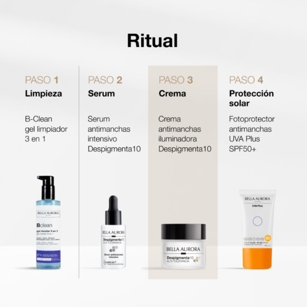  Despigmenta10 Crema Antimanhas  Iluminadora, 50 ml. - Bella Aurora Labs