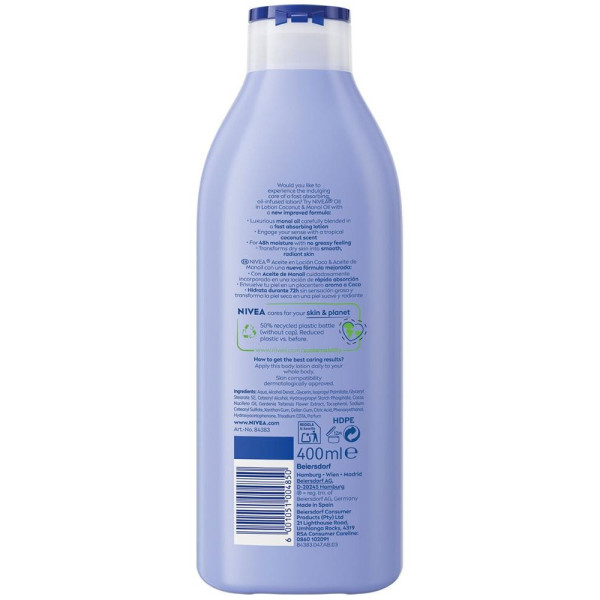Aceite En Locion Coco Y Aceite De Monoi 400 Ml 2