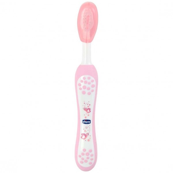 Chicco Cepillo De Dientes De Cerdas Suaves 6M+ Rosa, 1 Ud