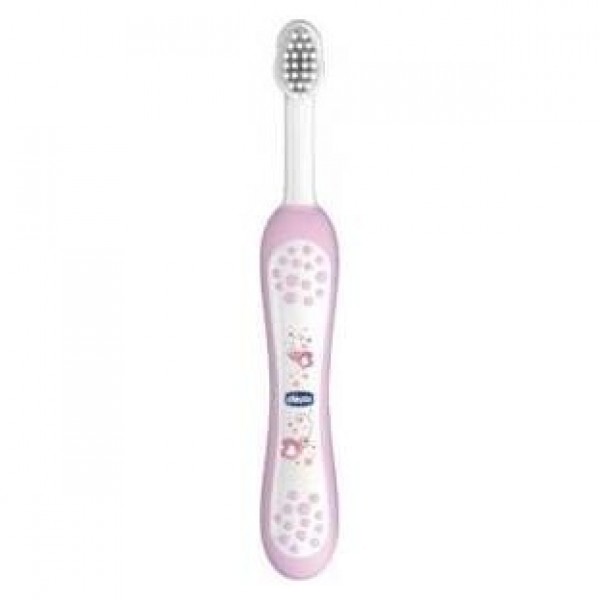 Chicco Cepillo De Dientes De Cerdas Suaves 6M+ Rosa, 1 Ud