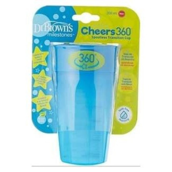 Dr.Brown'S Vaso 360 Sin Boquilla Azul Con Asas 300Ml