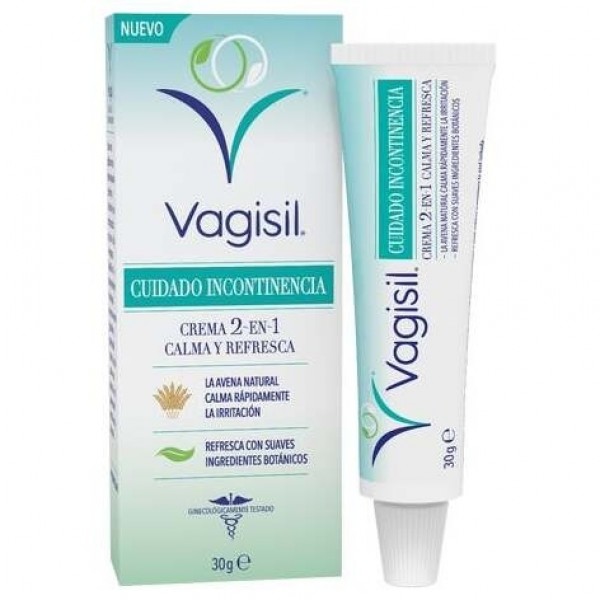 Vagisil Cuidado Incontinencia Crema 2-En-1 Calma Y Refresca 30G