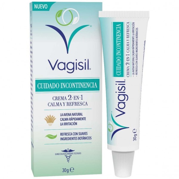 Vagisil Cuidado Incontinencia Crema 2-En-1 Calma Y Refresca 30G