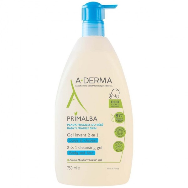 Aderma Primalba Gel Limpiador Suave Bebe 500M
