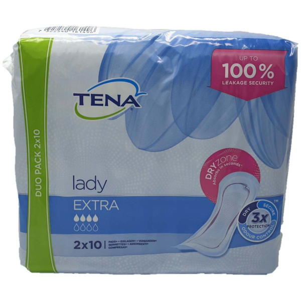 Tena Discreet Extra Duopack De Compresas Femeninas Para La Incontinencia 20U Más 10U