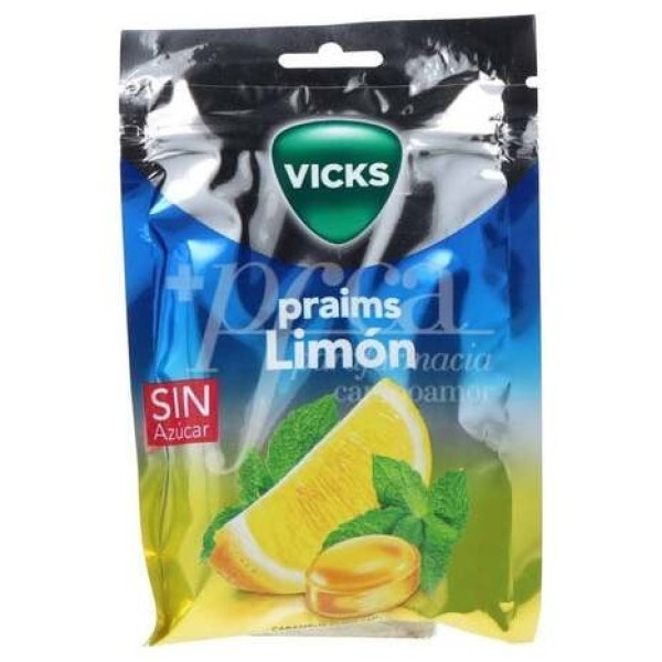 Vicks Caramelos Duros De Limón Con Mentol Praims 72G