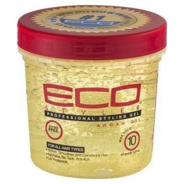 Eco Styler Gel Fijador Aceite Argán Sin Alcohol Fuerte 473Ml