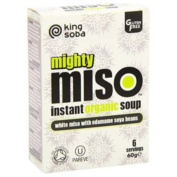 King Soba Sopa Miso Semillas De Edamame Sin Gluten 6X10G