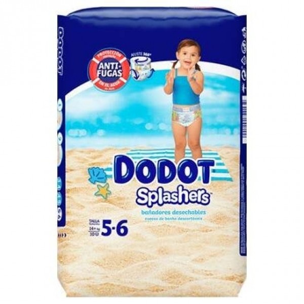 Dodot Splashers Bañador Desechable Talla 5-6 + 14 Kg 10 U