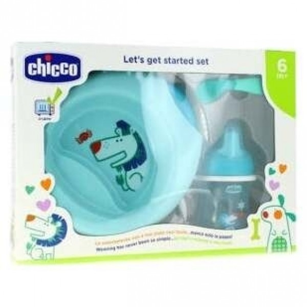 Chicco Set Completo Comida Azul 6M+