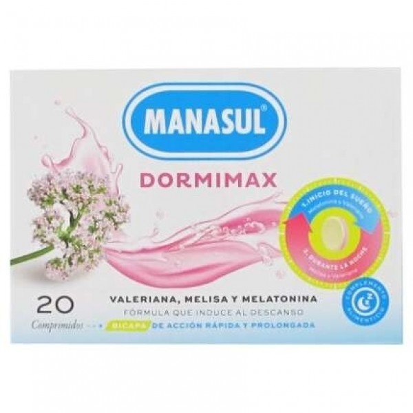 Manasul Dormimax Con Melatonina 20 Tabletas