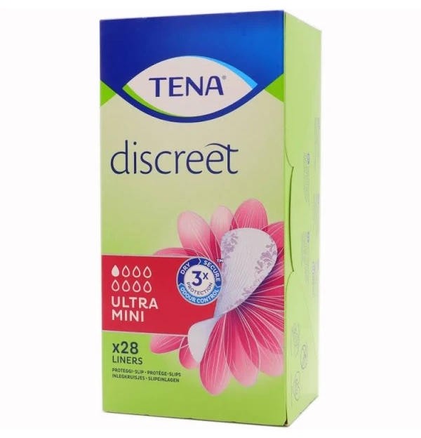 Absorbente Incontinencia Orina Ligera - Tena Discreet Ultra Mini (28 Unidades)