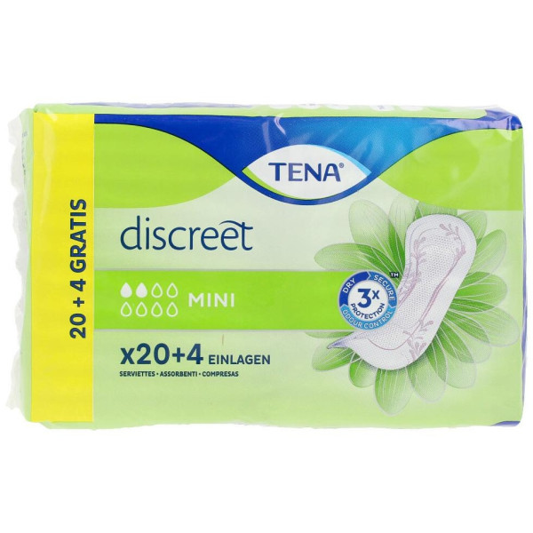 Tena Lady Discreet Compresa Incontinencia Mini 24Uds