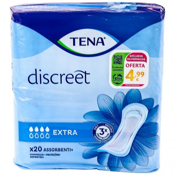 Tena Discreet Promobox Extra Compresa 12Uds