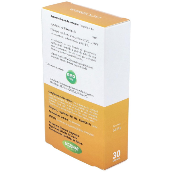 Mednat Lactoferrina 200Mg 30Caps