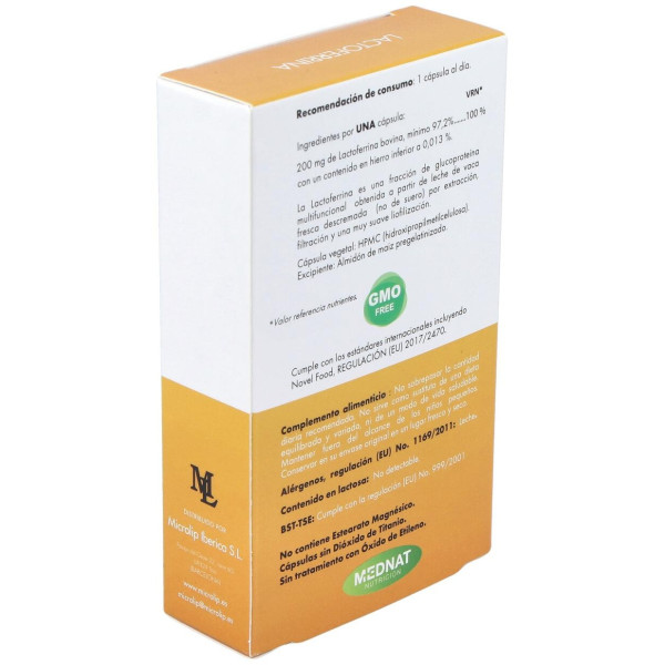 Mednat Lactoferrina 200Mg 30Caps