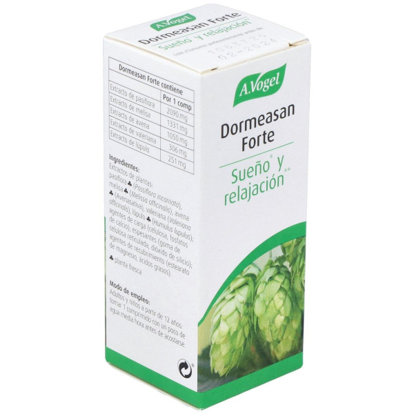 A.Vogel Suplemento Alimenticio Dormeasan Forte Para La Conciliación Del Sueño 30 Comprimidos