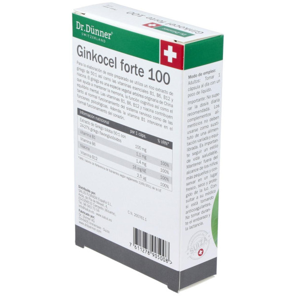 Dr. Dünner Ginkocel Forte 100 40Cáps.