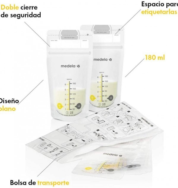 Bolsa Leche Materna, 50 Unidades. - Medela