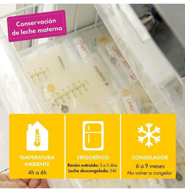 Bolsa Leche Materna, 50 Unidades. - Medela