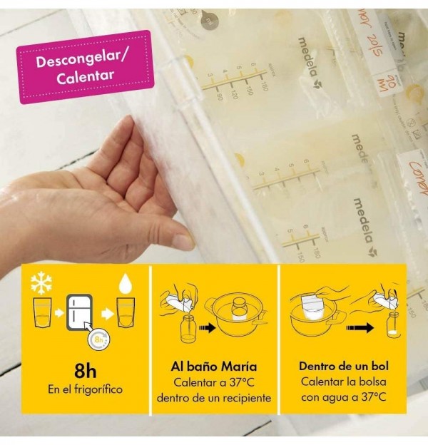 Bolsa Leche Materna, 50 Unidades. - Medela