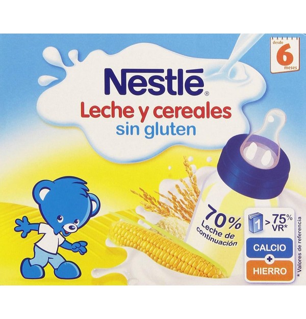 Nestle Papilla Cereales Sin Gluten - Lista Para Tomar (2 Envases 250 Ml)