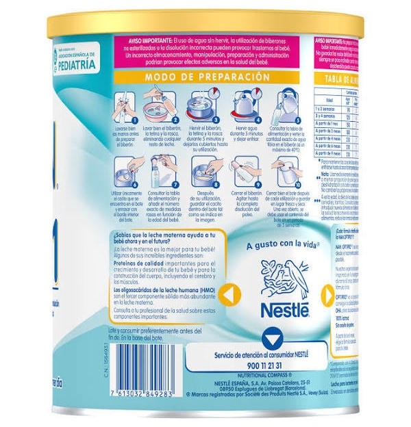 Nan Optipro 1 Leche Lactantes (1 Envase 800 G)