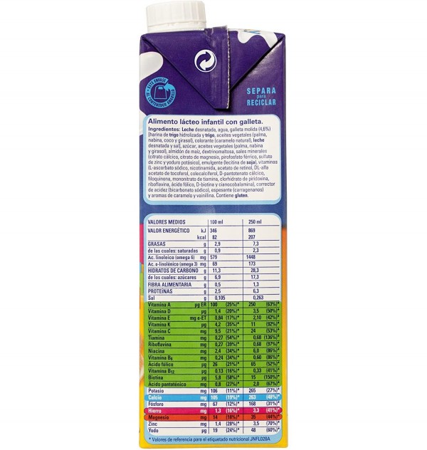 Nestle Junior Crecimiento 2 + Galleta (1 Brick 1000 Ml)