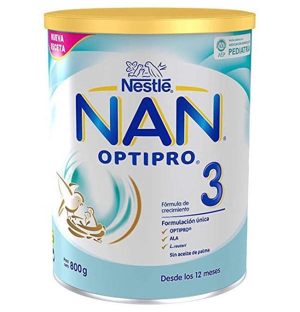 Duplo NAN OPTIPRO 3 Leche de Crecimiento a  partir de 1 Año, 2 X 800 gr. - Nestlé