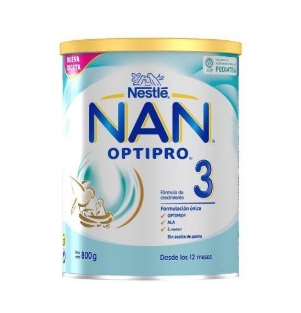 Duplo NAN OPTIPRO 3 Leche de Crecimiento a  partir de 1 Año, 2 X 800 gr. - Nestlé
