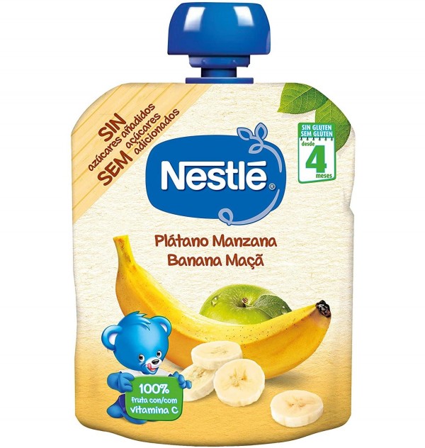 Nestle Naturnes Platano Manzana (1 Envase 90 G)