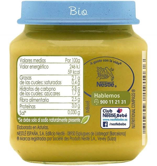 Naturnes Bio Guisantes Con Patata Y Pollo (1 Envase 190 G)