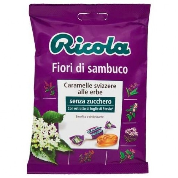 Ricola Caramelos De Flores De Saúco Sin Azúcar 70G