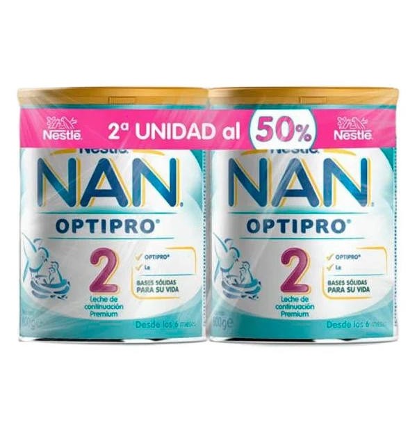 Nan Optipro 2 Leche De Continuacion (2 Envases 800 G)