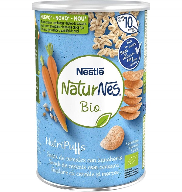 Naturnes Bio Nutripuffs Cereales Con Zanahoria (1 Envase 35 G)