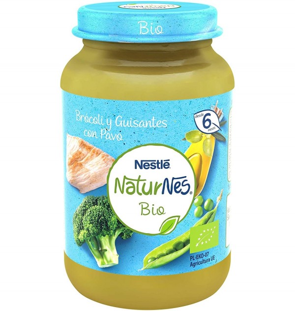 Nestle Naturnes Bio Brocoli Con Guisantes Y Pavo (1 Envase 190 G)