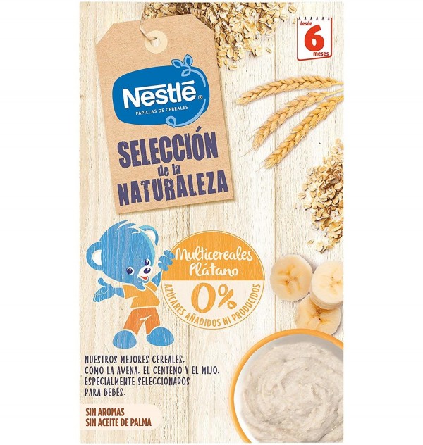 Nestle Cereales Seleccion Naturaleza Multicereales Platano (1 Envase 330 G)