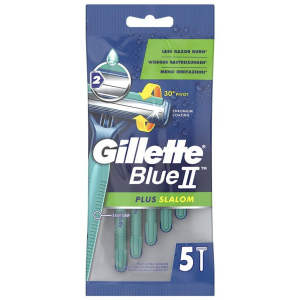Gillette Blue Ii Plus Slalom Cuchilla Afeitar Desechable 5Uds
