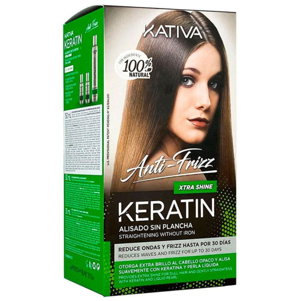 Kativa Keratin Anti-Frizz Alisado Sin Plancha Extra Brillo 30 Días 1Ud