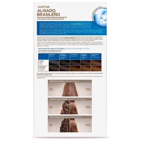 Kativa Profesional Alisado Brasileño Pro Dark Estuche 6 Pz