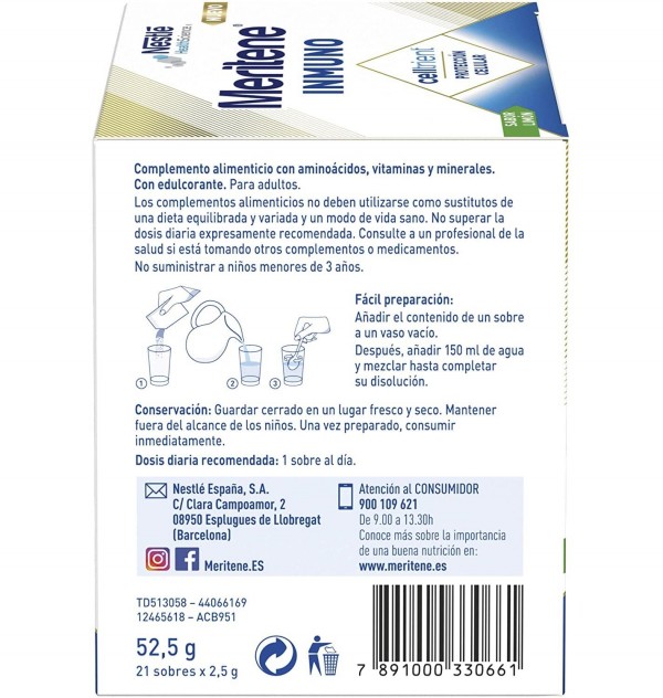 Meritene Inmuno Celltrient (21 Sobres 2,5 G)