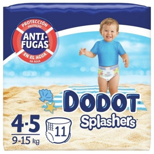 Dodot Splashers Bañador Desechable Talla 4-5 + 9-15 Kg 11 U