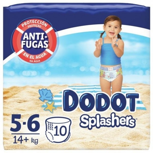 Dodot Splashers Bañador Desechable Talla 5-6 + 14 Kg 10 U