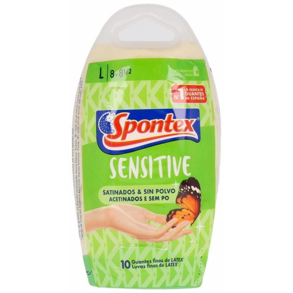 Latex Sensitive Guantes Satinados Sin Polvo Talla L